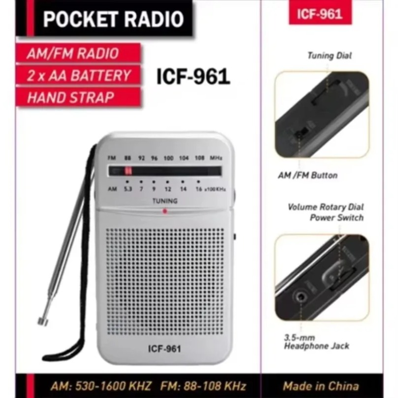Outdoor Power Jack - VIKEFON Portable Two Band Mini Radio
