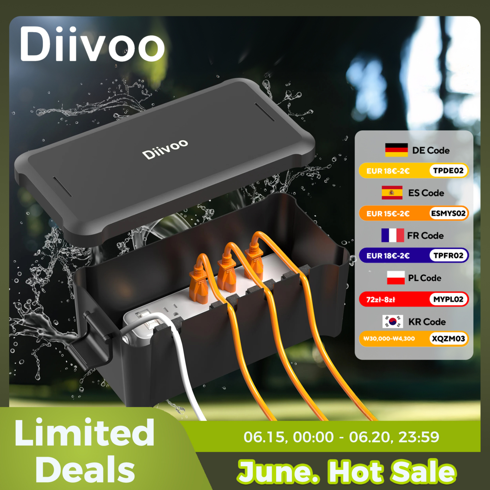 Outdoor Power Supply Box - Diivoo Outdoor Waterproof Electrical Box Outside