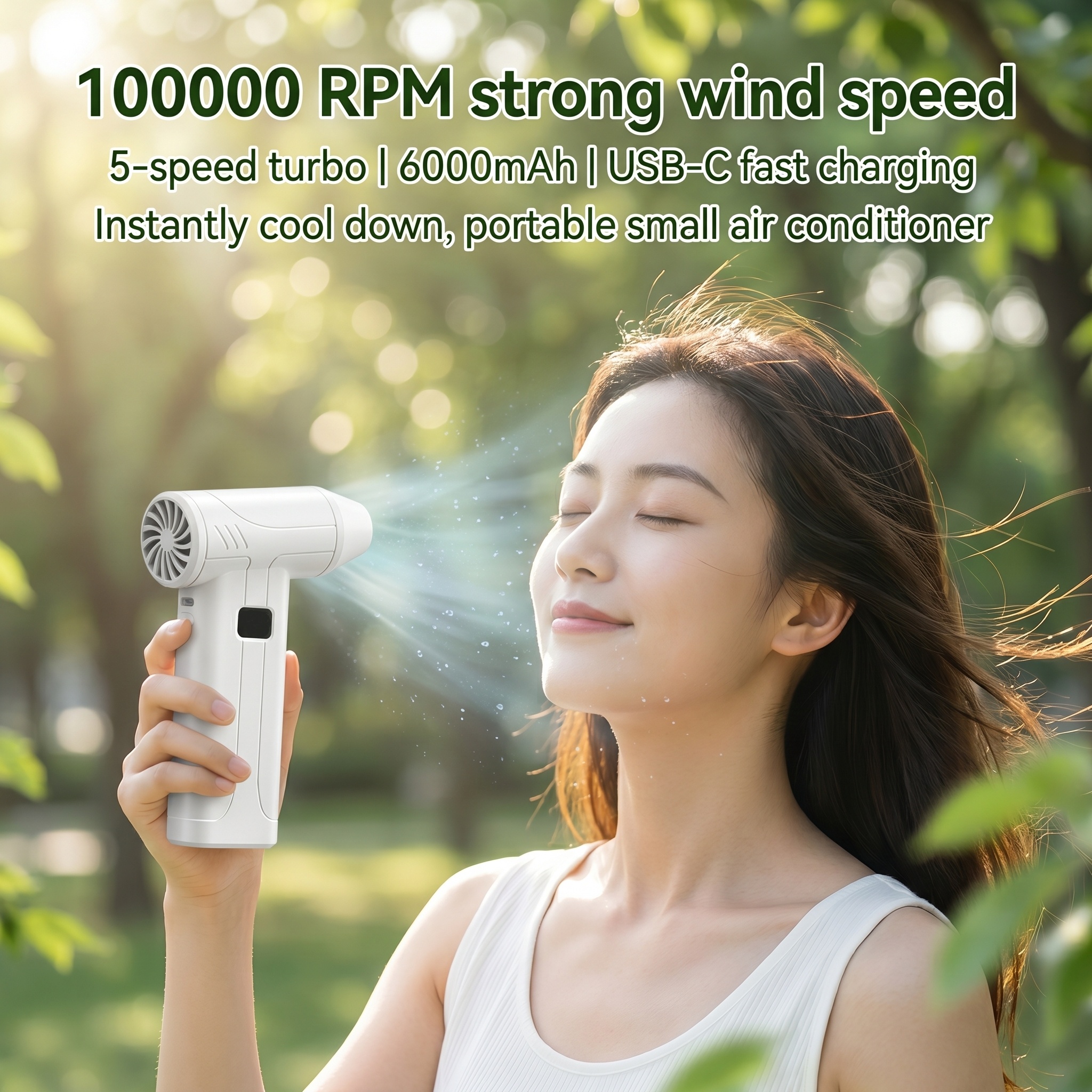 Outdoor Power Vacuum - X9 turbocharged fan blower 6000mAh handheld