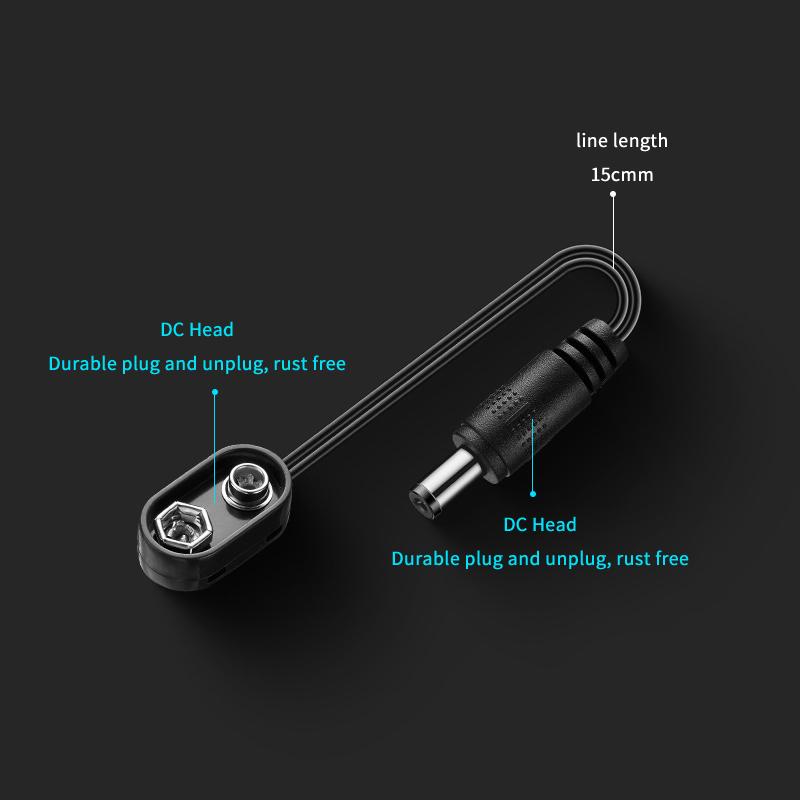 9V Battery Clip Converter Male - Outdoor Power Jack บทวิจารณ์และราคา