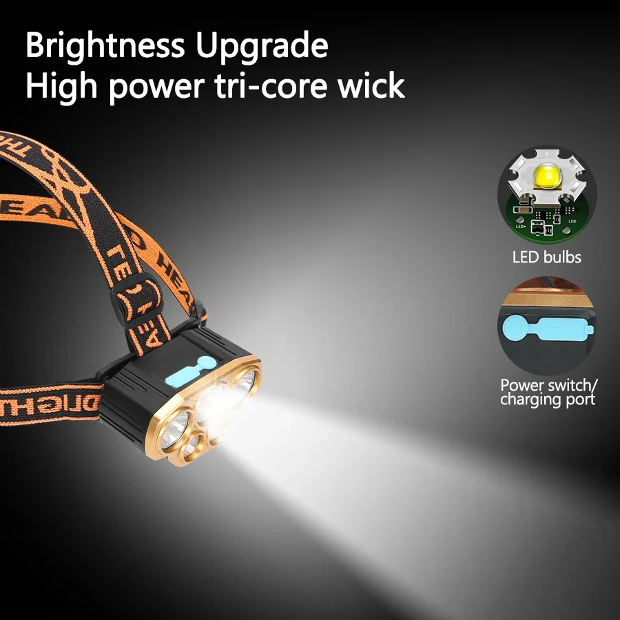 Rechargeable 5 LED Headlight U - Outdoor Power Head บทวิจารณ์และราคา