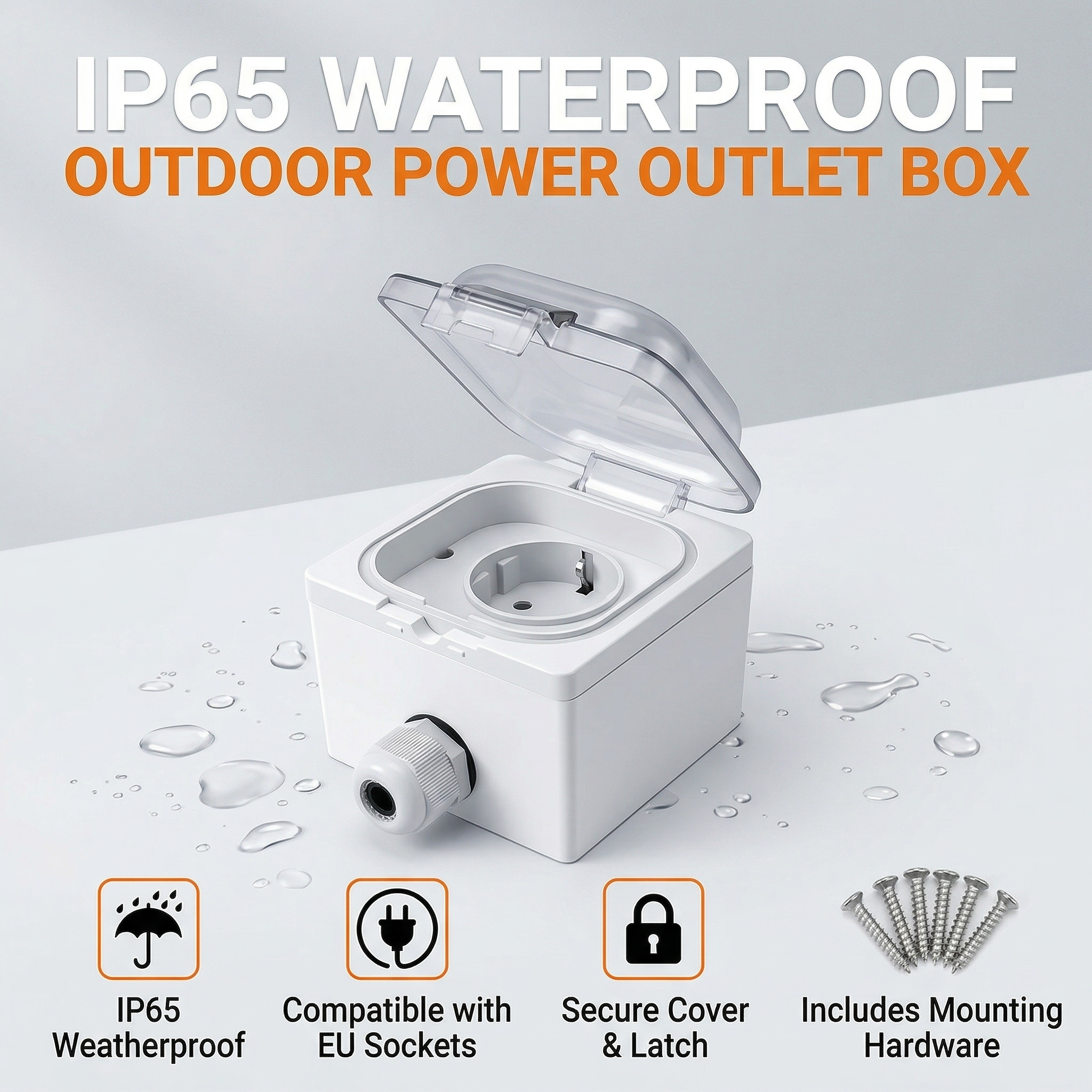 IP65 Waterproof Surface-Mount  - Outdoor Power Supply Box บทวิจารณ์และราคา
