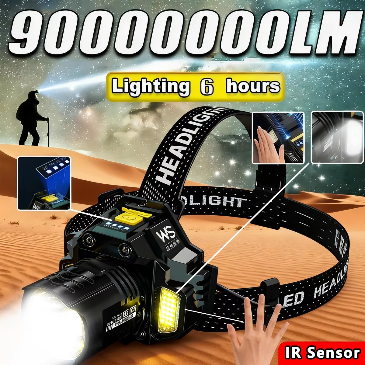 Rechargeable Powerful LED Head - Outdoor Power Head บทวิจารณ์และราคา