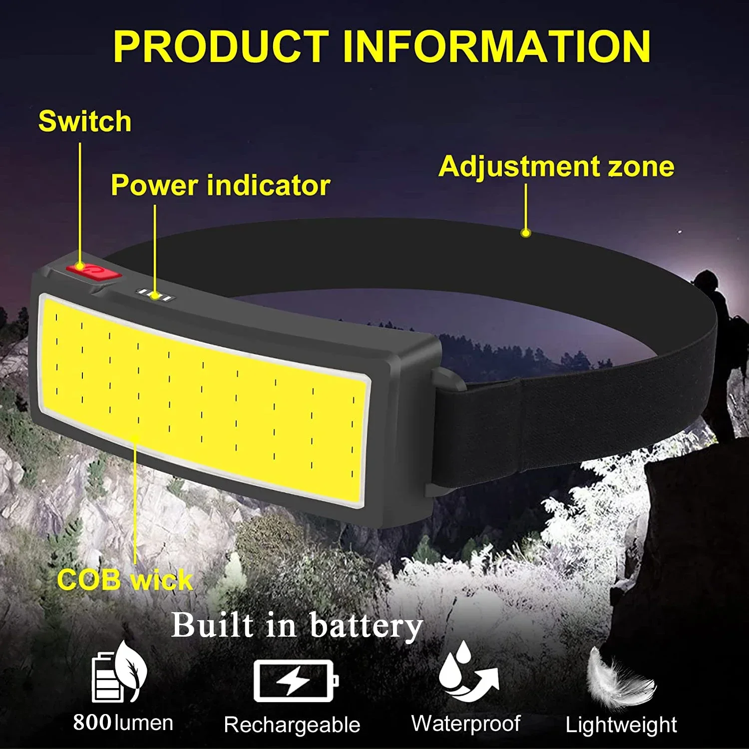 Powerful COB LED Headlamp Type - Outdoor Power Head บทวิจารณ์และราคา