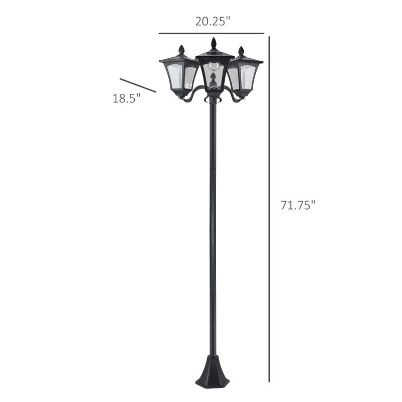 Outsunny Outdoor Lamp Post Lig - Outdoor Power Head บทวิจารณ์และราคา