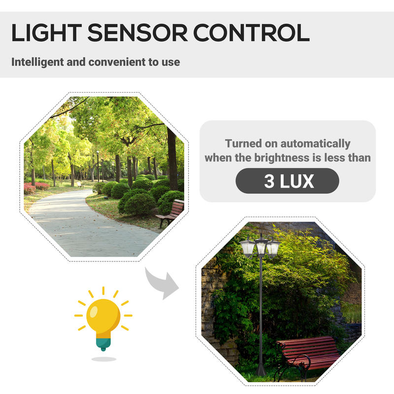 Outsunny Outdoor Lamp Post Lig - Outdoor Power Head บทวิจารณ์และราคา