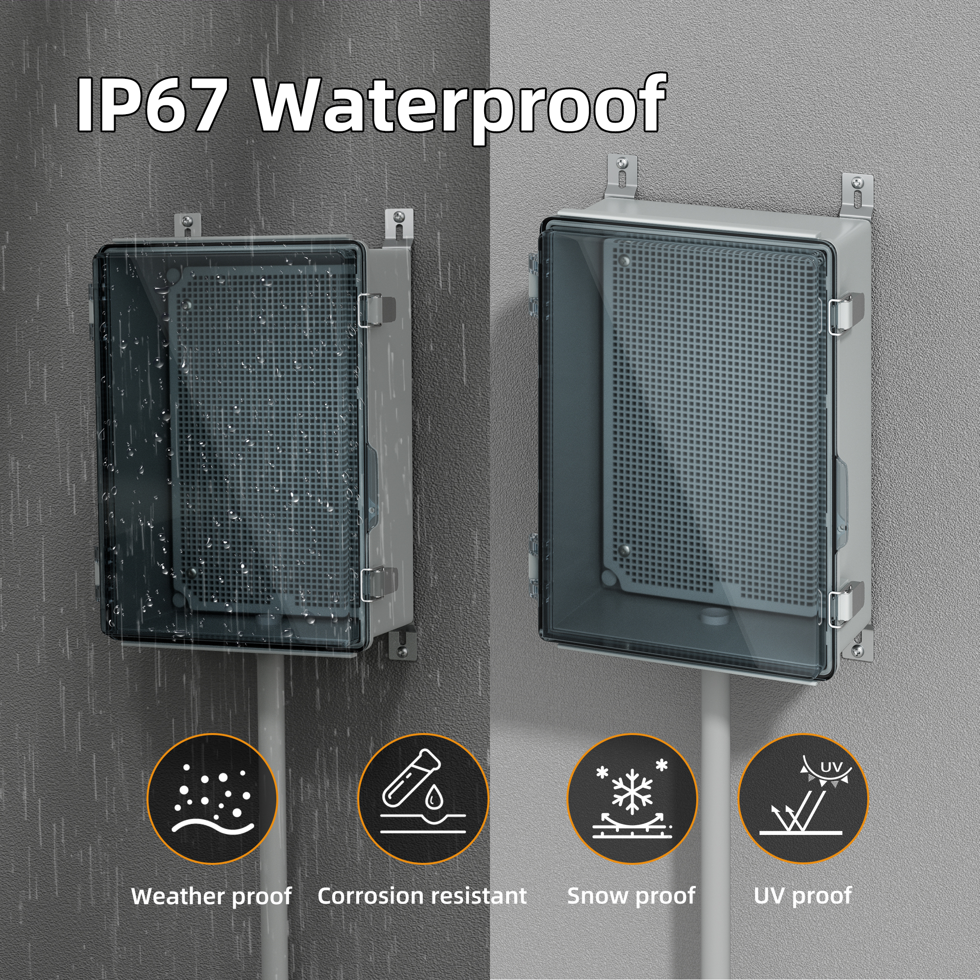 Clear Electrical Enclosure Box - Outdoor Power Supply Box บทวิจารณ์และราคา