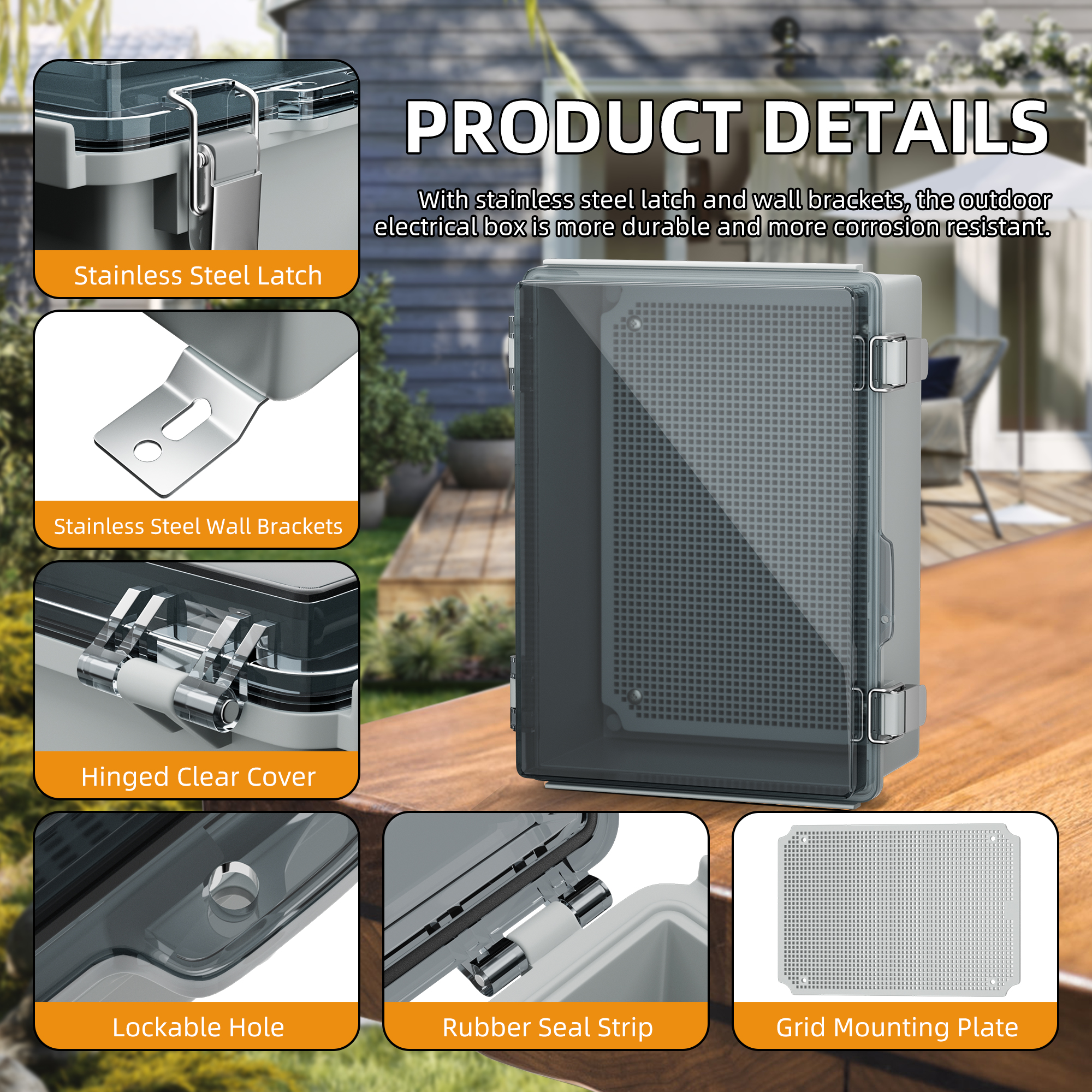 Clear Electrical Enclosure Box - Outdoor Power Supply Box บทวิจารณ์และราคา