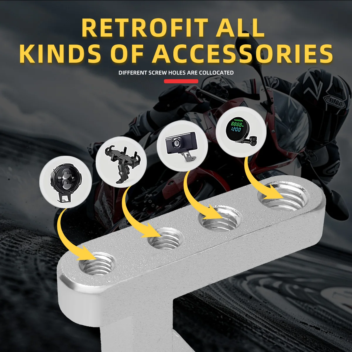 M5 M6 M8 Thread 4 Holes Motorc - Outdoor Power Xtreme บทวิจารณ์และราคา