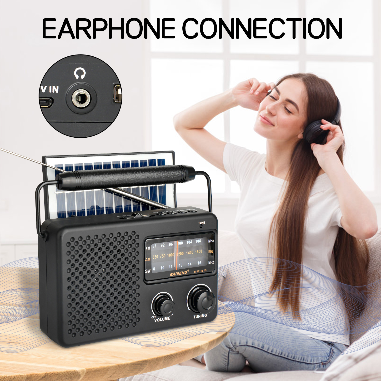 R-2011BTS portable radio AM FM - Outdoor Power Jack บทวิจารณ์และราคา